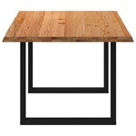 vidaXL Table à manger marron clair bois de chêne massif rectangulaire
