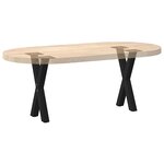 vidaXL Pieds de table basse en forme de X  2 pièces  noir  28 x (42-43) cm  acier
