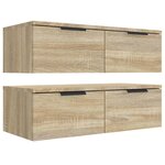 vidaXL Armoires murales 2Pièces Chêne sonoma 68x30x20cm Bois d'ingénierie