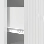 vidaXL Armoire à tiroirs Blanc brillant 33 x 34 5 x 89 5 cm