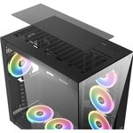 XIGMATEK BOITIER PC Aquarius Plus - Moyen Tour - RGB - Noir - Verre trempé - Format ATX (EN43354)