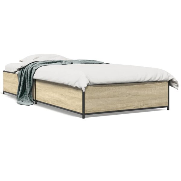 vidaXL Cadre de lit sans matelas chêne sonoma 100x200 cm