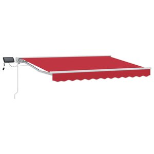 vidaXL Cadre de store manuel avec LEDs Rouge et Blanc 3 x 2 5 m