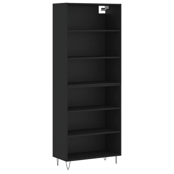 vidaXL Buffet noir 69 5x32 5x180 cm bois d'ingénierie