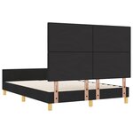 Châssis de lit vidaXL Noir 160x200 cm Tissu