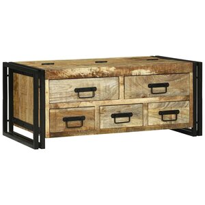 vidaXL Table basse Marron 90 x 50 x 38 cm Bois de mangue massif