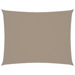vidaXL Voile de parasol tissu oxford rectangulaire 3 5x4 5 m taupe