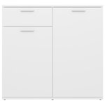vidaXL Buffet blanc 80x36x75 cm bois d'ingénierie