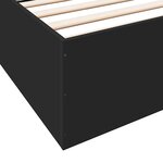 vidaXL Cadre de lit sans matelas noir 200x200 cm