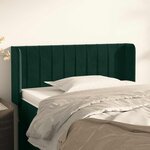 vidaXL Tête de lit avec oreilles Vert foncé 93x16x78/88 cm Velours