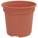 vidaXL Pot à fleurs rond 6 Pièces Rouge brique Ø 15 x 12 cm Plastique