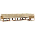 vidaXL Ensemble de canapés d'extérieur 6 pc Naturel et Beige