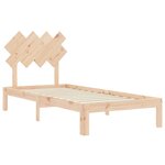 vidaXL Cadre de lit avec tête de lit 90x200 cm bois massif