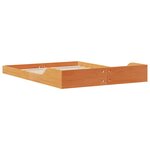 vidaXL Cadre de lit Marron cire 140 x 190 cm Bois massif en pin