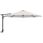 vidaXL Parasol de jardin Beige et Noir 248 x 248 x 148 cm
