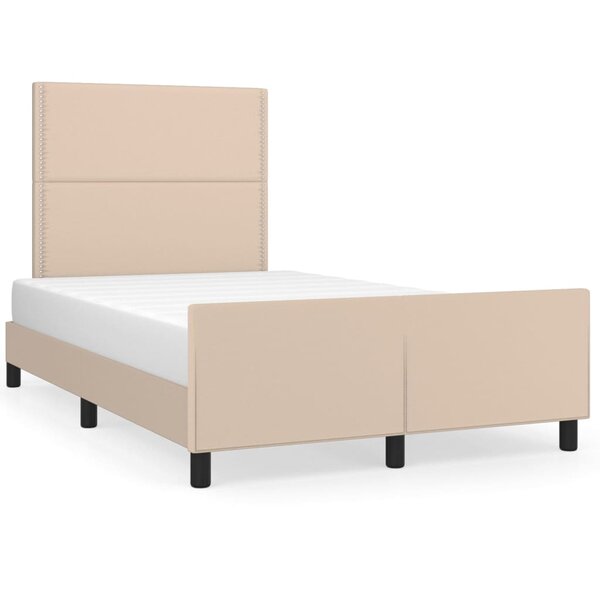 vidaXL Cadre de lit sans matelas cappuccino 120x190 cm similicuir