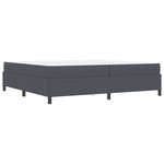 vidaXL Cadre de lit Gris foncé 200 x 200 cm Tissu en velours côtelé