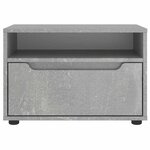vidaXL Meuble TV VISNES gris béton 60x40x38 cm bois d'ingénierie