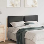 vidaXL Tête de lit capitonnée Gris Naturel et Foncé 160 cm Pin massif