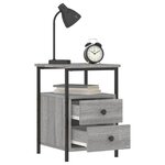 vidaXL Table de chevet sonoma gris 34x35 5x50 cm bois d'ingénierie