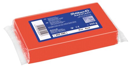 bloc de 650g de pâte à modeler Nakiplast 681, rouge PELIKAN