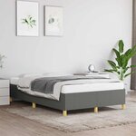 vidaXL Cadre de lit sans matelas gris foncé 120x190 cm tissu