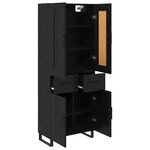 vidaXL Haut Armoire Chêne noir 69 5 x 34 x 180 cm Bois d'ingénierie