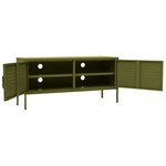 vidaXL Meuble TV Vert olive 105x35x50 cm Acier