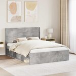 vidaXL Tête de lit Gris béton Bois d'ingénierie