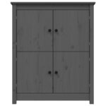 vidaXL Buffet Gris 83x41 5x100 cm Bois massif de pin