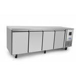Table réfrigérée négative inox 4 portes - profondeur 600 - atosa - r290 - acier inoxydable44802230pleine x600x840mm