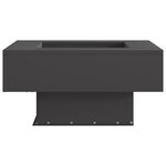 vidaXL Foyer carré noir 60x60x30 cm en acier