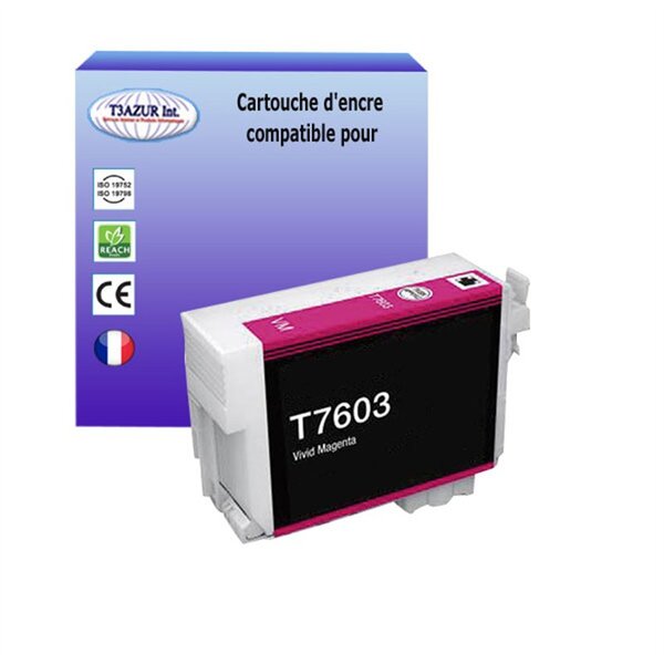 Cartouche Compatible pour Epson SureColor SC-P600 remplace Epson T7603 Magenta - T3AZUR