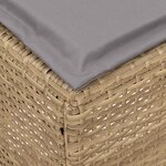vidaXL Pouf de Jardin 2 Pièce Beige et Gris clair 38 x 38 x 45 cm