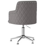 Vidaxl chaises pivotantes de salle à manger 2 pièces gris foncé tissu