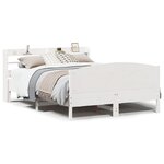 vidaXL Cadre de lit sans matelas blanc 150x200 cm bois de pin massif