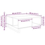 vidaXL Table basse chêne artisanal 80 x 80 x 36 5 cm Bois d'ingénierie