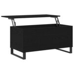 vidaXL Table Basse Chêne noir 90 x 44.5 x 45 cm Bois d'ingénierie