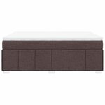 vidaXL Sommier à lattes de lit avec matelas Marron foncé 140x190 cm
