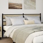 vidaXL Tête de lit chêne sonoma 193 cm fer et bois d’ingénierie