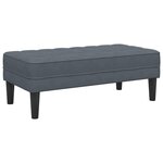 vidaXL banc Gris foncé 113 x 57 x 39 cm Velours