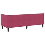 vidaXL Cadre de lit d'angle Rouge bordeaux 80 x 200 cm Velours