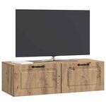 vidaXL Meuble TV mural 98 x 41 x 30 cm Chêne artisanal
