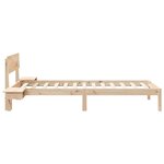 vidaXL Cadre de lit avec tables de chevet Marron 90 x 190 cm