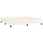 vidaXL Sommier à lattes de lit matelas LED Blanc 200x200 cm Similicuir