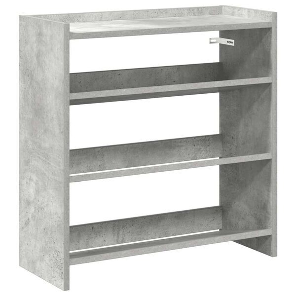 vidaXL Étagère à chaussures gris béton 60x25x62 cm bois d'ingénierie