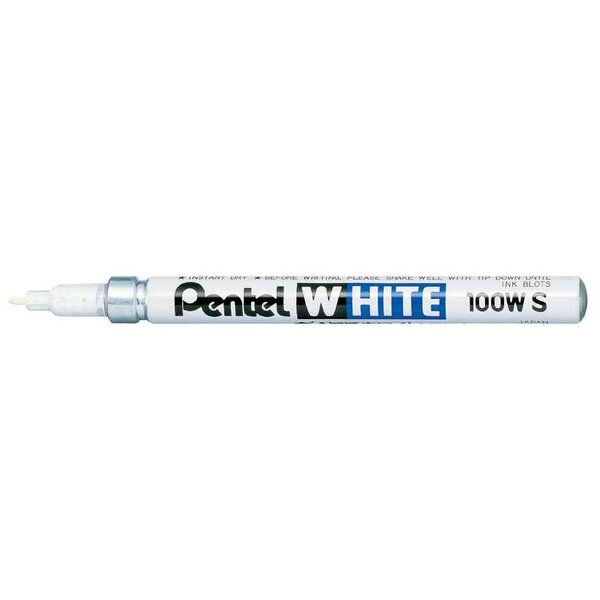 Marqueur permanent X100W S pointe ogive 1 0 mm Blanc PENTEL