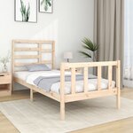 vidaXL Cadre de lit sans matelas bois massif 90x190 cm