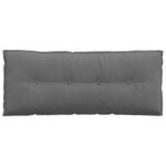 vidaXL Coussin de Dos Gris foncé 120 x 50 cm Tissu en microfibre