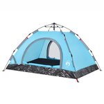 vidaXL Tente de camping 2 personnes bleu libération rapide